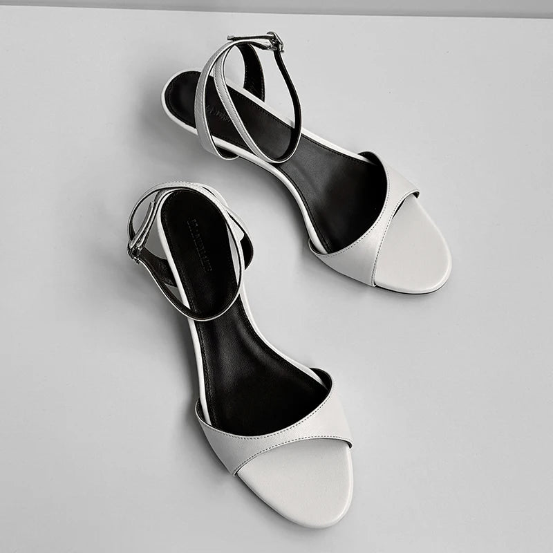 Women's Open Toe Leather Pumps – Shop at OWNLUXE