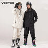 Men Women Solid Color Ski Jacket Ski Pants Warm Hoodie | OWNLUXE