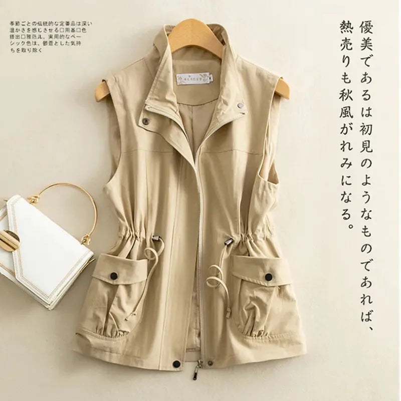 Women's Sleeveless Cotton Jacket | OWNLUXE