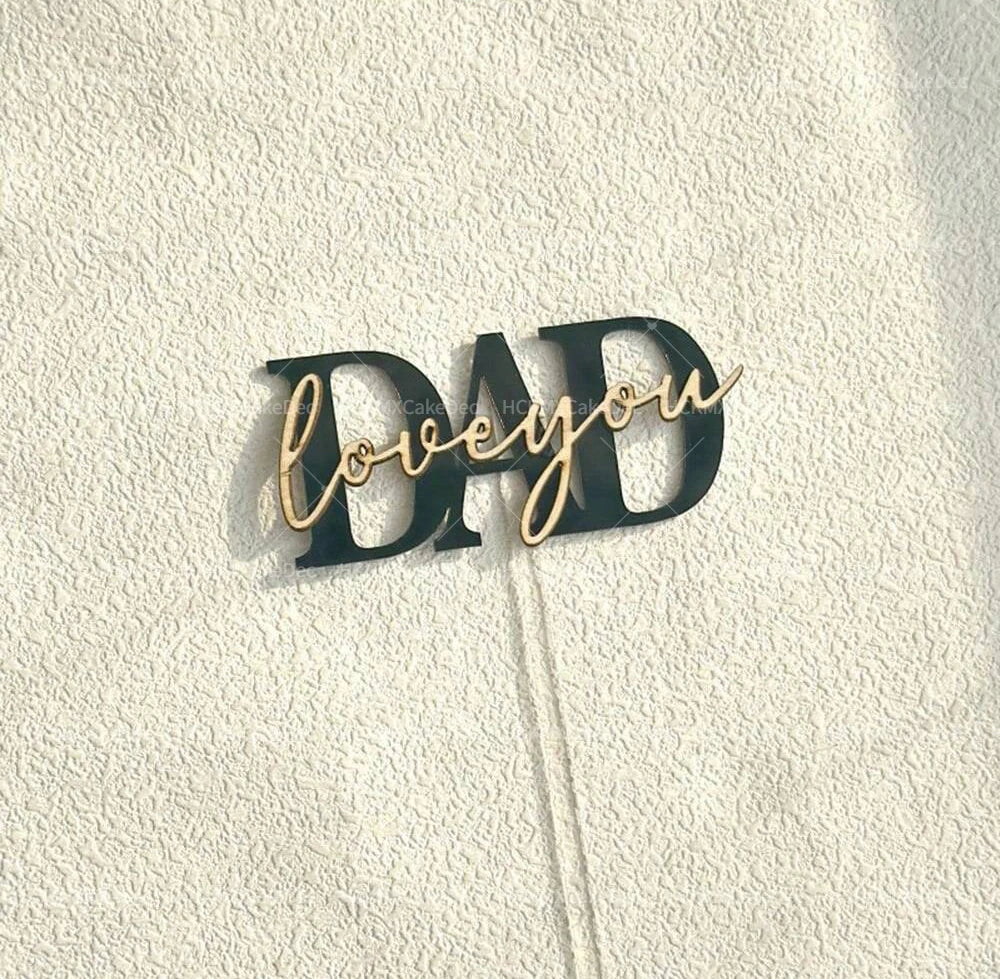 Father’s Day Acrylic Sign – Modern Clear Tabletop Décor