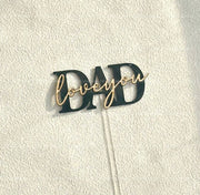 Father’s Day Acrylic Sign – Modern Clear Tabletop Décor