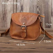 Genuine Cowhide Leather Flap Shoulder Bag - Vintage Crossbody Bag | OWNLUXE