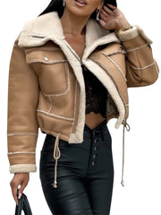 Women’s Stand-Collar Cotton Jacket – Lightweight Layer