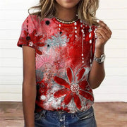 Summer Fashion Women's T-shirt 3d Floral Print Tee Large | OWNLUXE