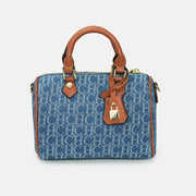 Leather Monogram Boston Bag | OWNLUXE