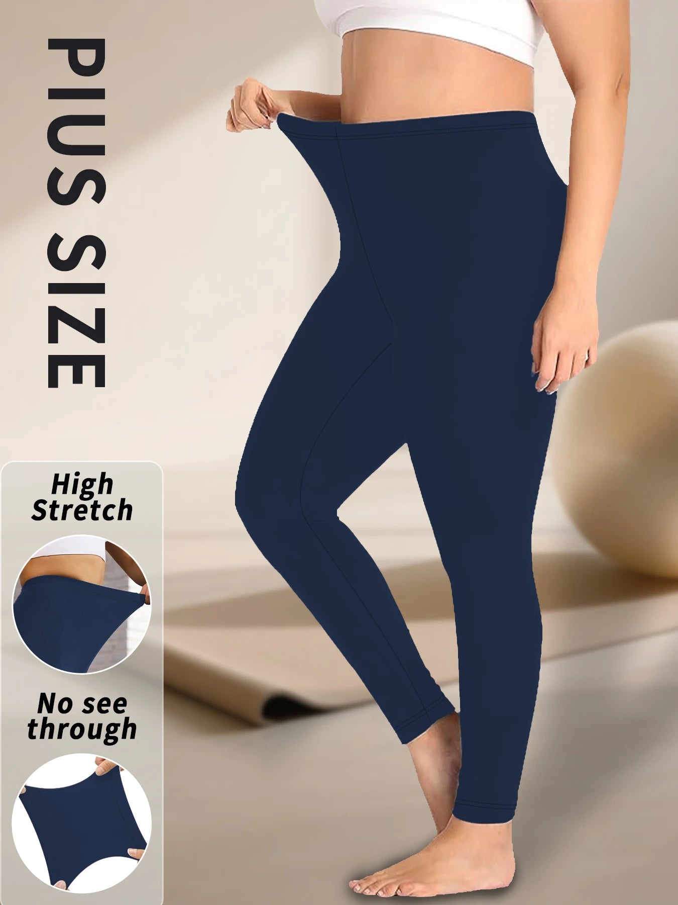 Extended-Size Yoga Running Leggings | OWNLUXE