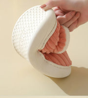 Evshine Winter Fur Plush Slippers – Soft Sole Home Shoes