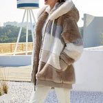 Load image into Gallery viewer, Women&#39;s Plush Hooded Jacket – Warm &amp; Stylish Streetwear for Autumn/Winter
