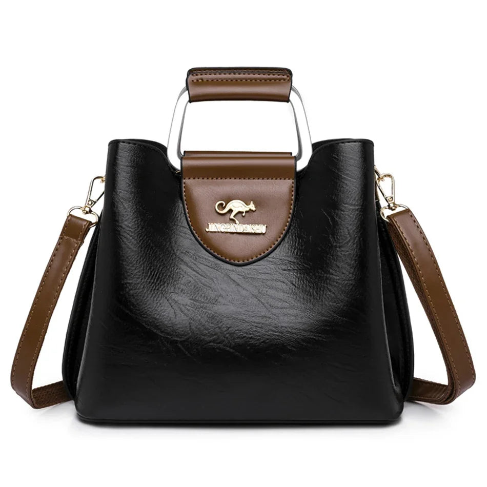 Soft Vintage Convertible Tote Bag - Crossbody Handbag for Women