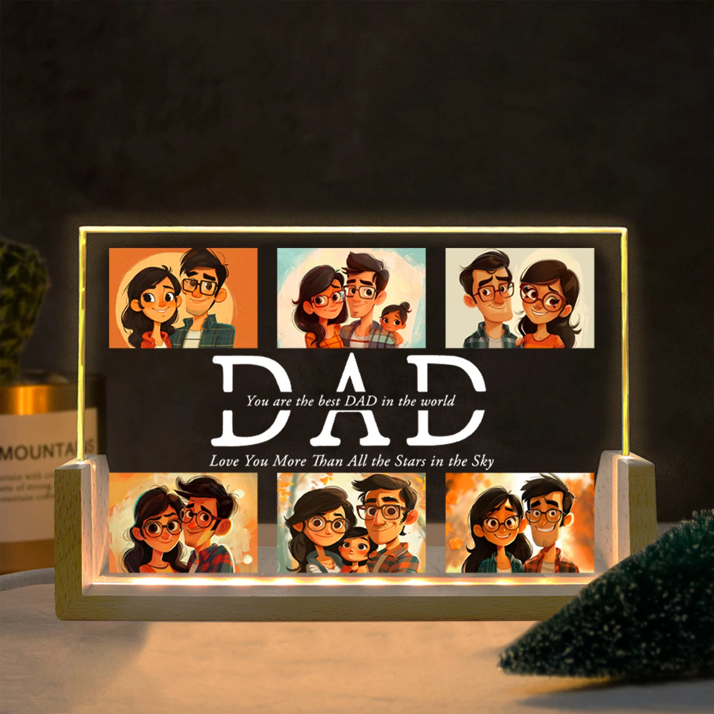 Personalized 3D Acrylic LED Night Light — Custom Name Gift for Family | OWNLUXE