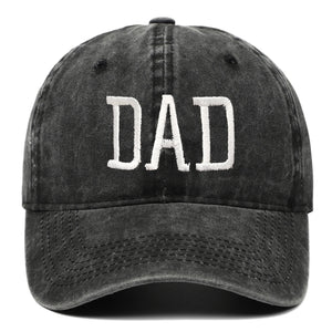 Mom and Dad letter embroidered baseball cap washed retro duckbill cap Father's Day Mother's Day best gift