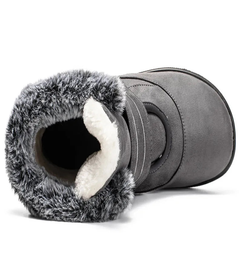 Warm Fur Ankle Boots - Women's Elegant Winter Snow Booties