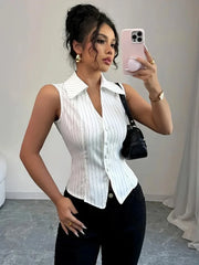 Women's Sleeveless V-Neck Top – Shop at OWNLUXE