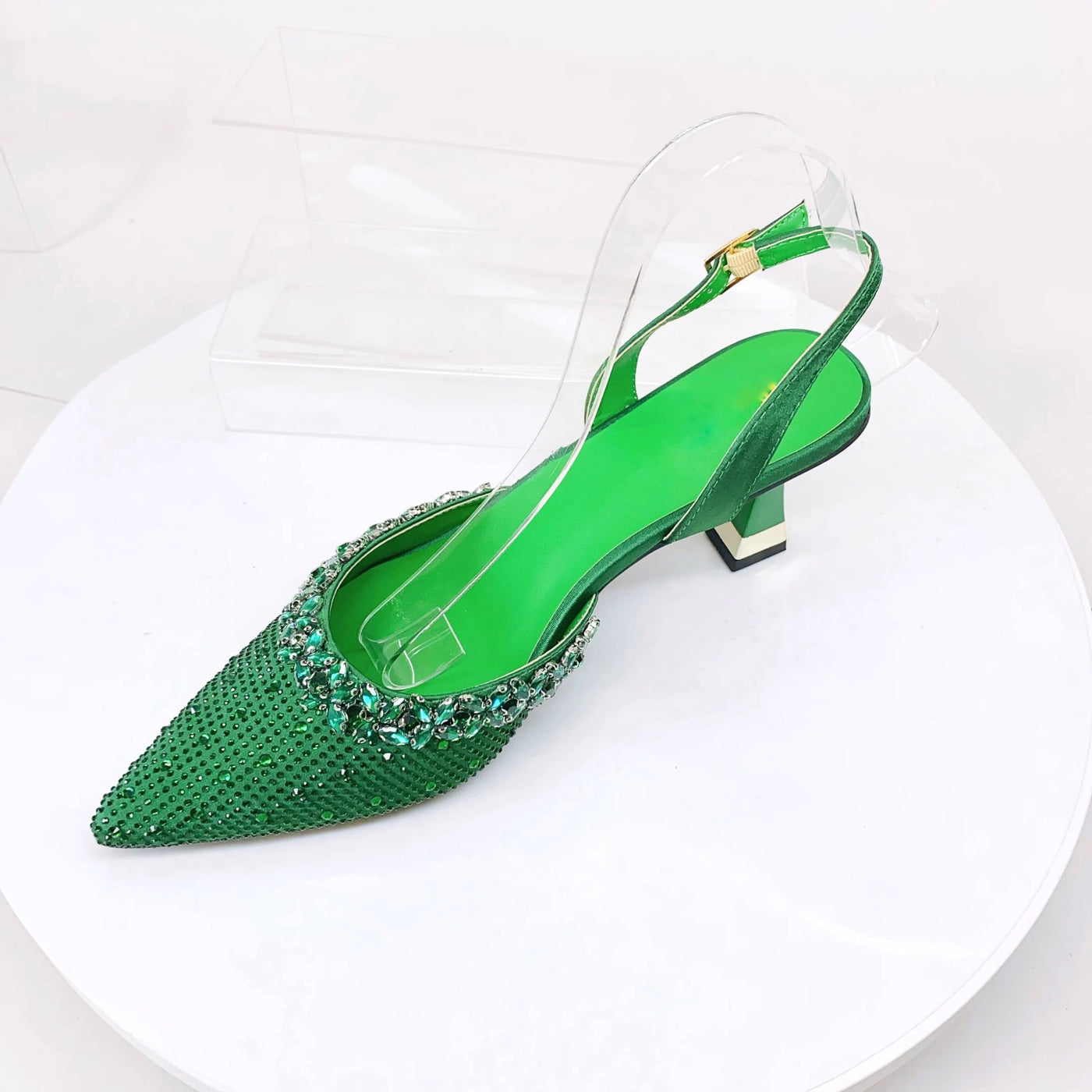 Crystal Sandals and Clutch Bag Set – Rhinestone Party Heels