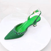 Crystal Sandals and Clutch Bag Set – Rhinestone Party Heels