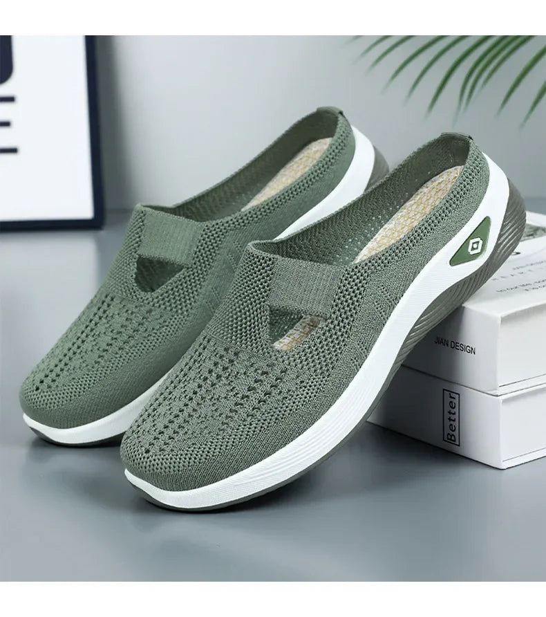 Breathable Mesh Slip‑On Flats – Lightweight Everyday Shoes