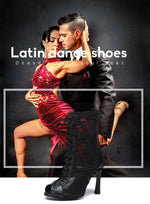 Load image into Gallery viewer, Mesh Zip Dance Ankle Boots – Cuban Heel Ballroom &amp; Latin
