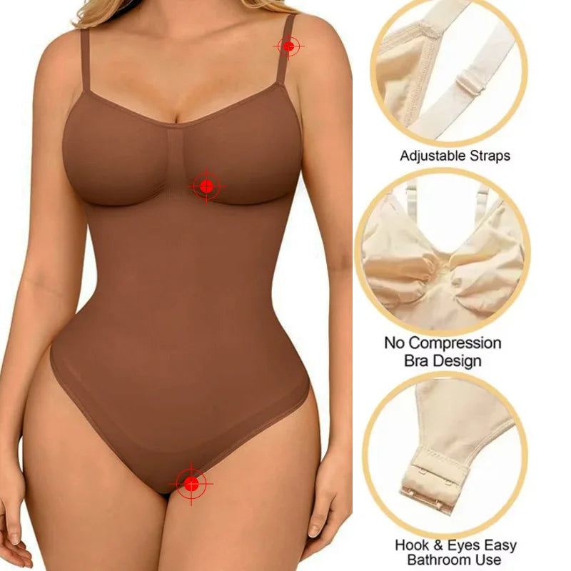 Thong Compression Crotchless Tummy-Control Jumpsuit | OWNLUXE