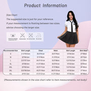 School Uniform Costume Set – 3-Piece Shirt, Skirt & Tie
