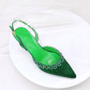 Crystal Sandals and Clutch Bag Set – Rhinestone Party Heels