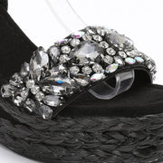 Women's Velvet Wedge Sandals – Shop at OWNLUXE