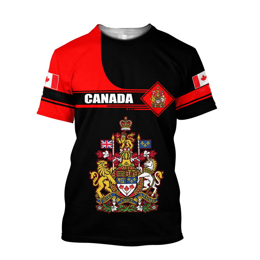 Canada Flag Graphic T-Shirt – 3D Print Oversized Tee | OWNLUXE