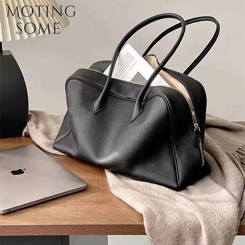 Cowhide Leather Handbag | OWNLUXE