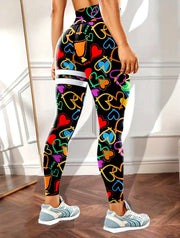 Seamless High-waisted Nude Felling Printed Pants Women's | OWNLUXE