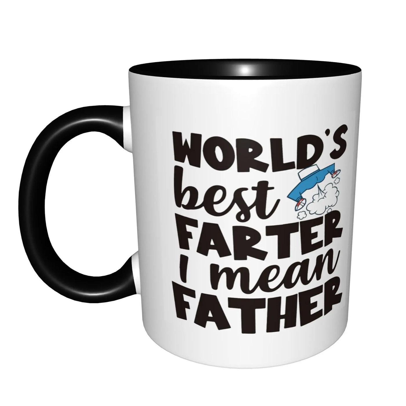 World’s Best Father Mug – 11 oz Ceramic with Black Handle