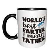 World’s Best Father Mug – 11 oz Ceramic with Black Handle