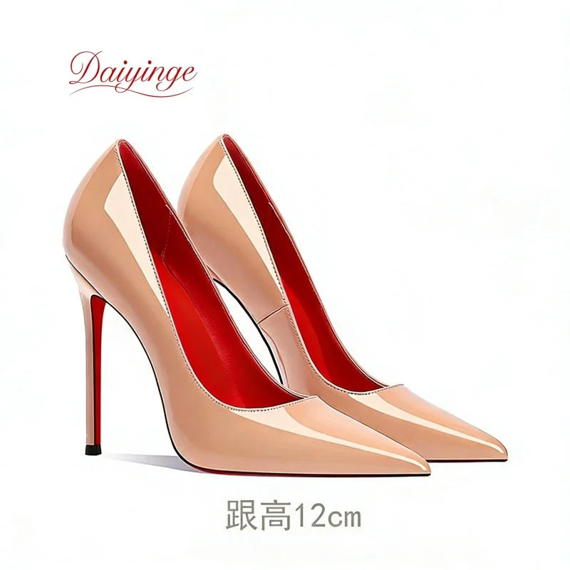 Women's Red Bottom Stiletto Pumps | 12cm Pointed Toe Heels | OWNLUXE