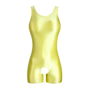 Metallic Satin Romper – Glossy Curve-Hugging One-Piece | OWNLUXE