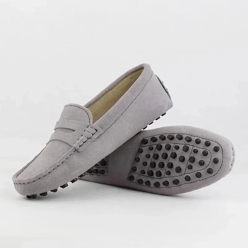 Women's Leather Loafers (Light Grey) – Shop at OWNLUXE