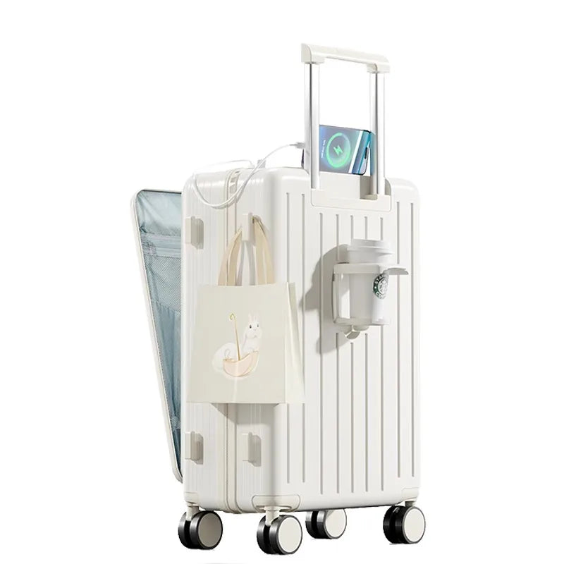20" Carry-On Luggage with USB Charging Port - 360° Spinner Wheels