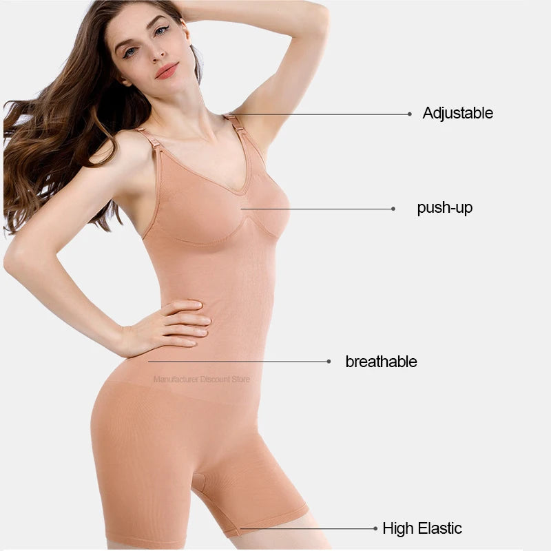 Women’s Full Body Shaper Bodysuit – Tummy & Thigh Slimmer
