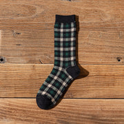 1 Pair Women Socks Spring Autumn Retro Style Men Couple Cotton Socks Flower Stripe Plaid Pattern Solid Colorful Socks EUR 37-43