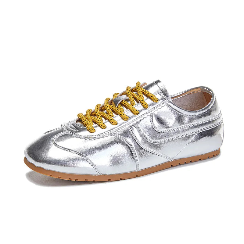 Women’s German-Inspired Leather Sneakers – Genuine Cowhide