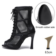 Mesh Zip Dance Ankle Boots – Cuban Heel Ballroom & Latin