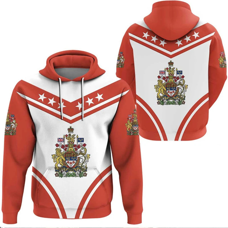 Canadan Flag 3D Printed Harajuku Canada Hooded Hoodie | OWNLUXE