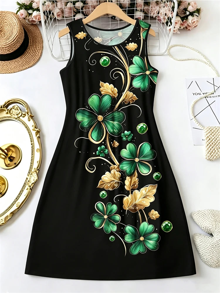3D-Print Floral Print Sleeveless Printed Street | OWNLUXE