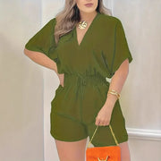 Women's V-Neck Jumpsuit | OWNLUXE