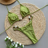 Halter Solid Bikini Set | OWNLUXE