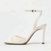 Women’s Ankle Strap Heeled Sandals – Square-Toe 9 cm Heel