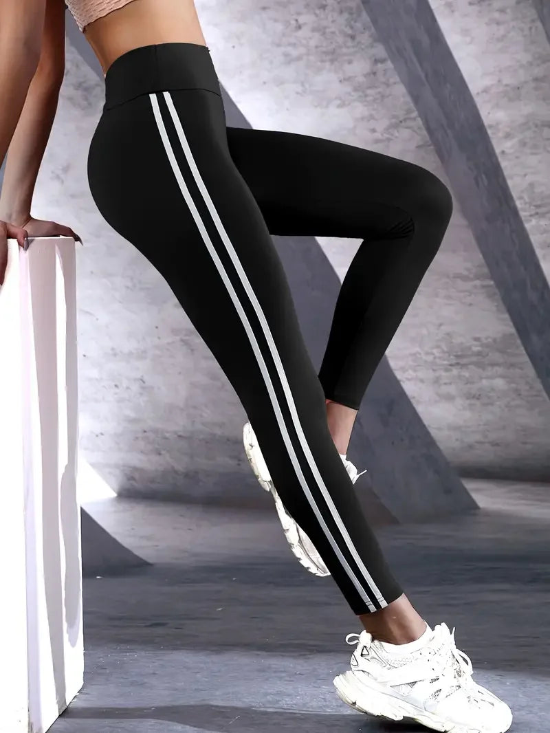 High-Waist Running Sport Elastic Leggings | OWNLUXE