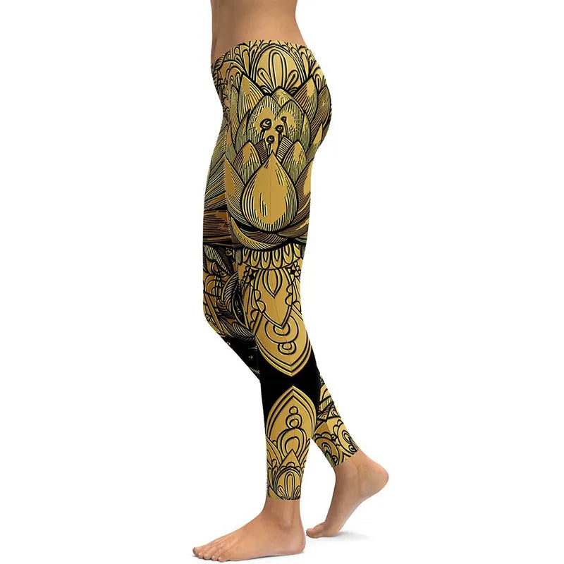 Women’s Ankle-Length Yoga Pants with Elastic Waist