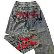 2026 American Trend Straight Jeans - Hip Hop Wide Leg Unisex