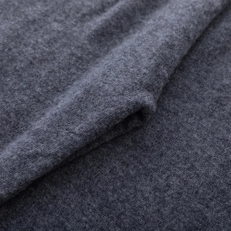 Wool Relaxed-Fit High-Waist Knit Pants | OWNLUXE
