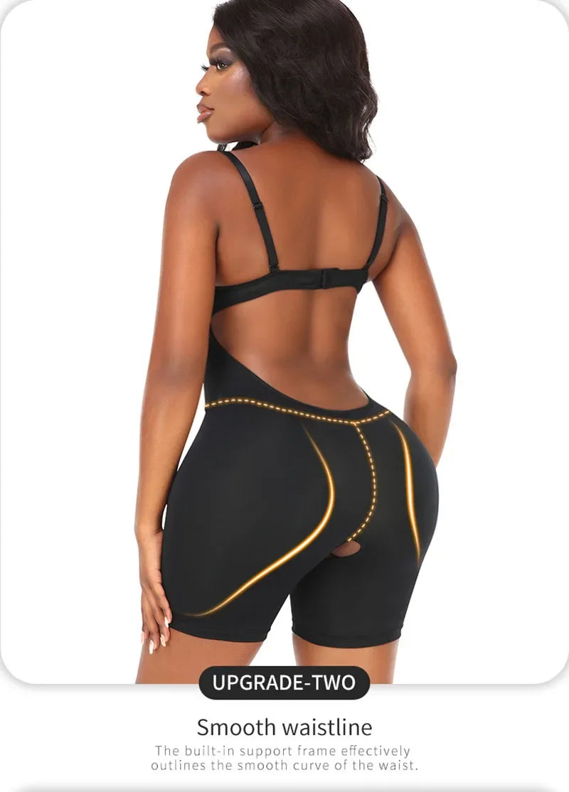 Padded Hip Enhancer Bodysuit Butt Lifter Shapewear