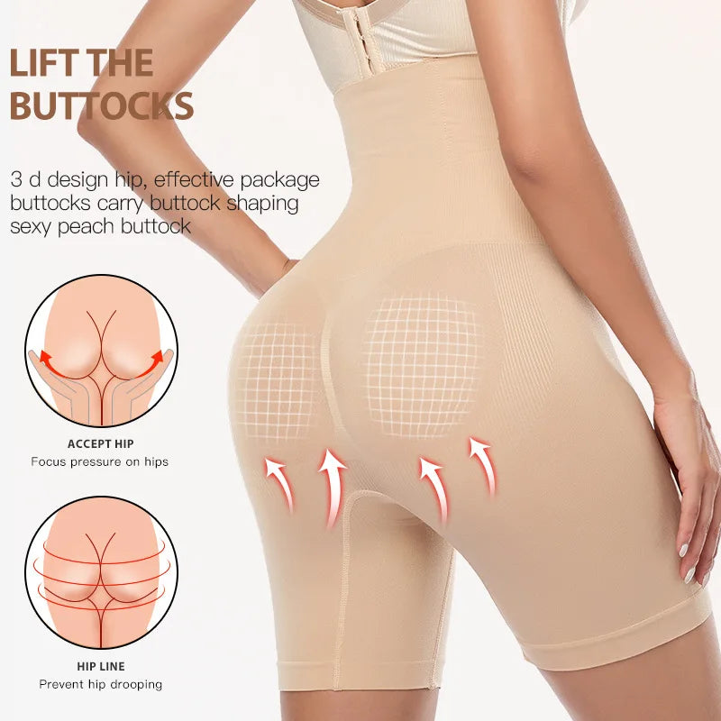 High Waist Butt Lifter Shapewear Shorts – Firm Tummy Control