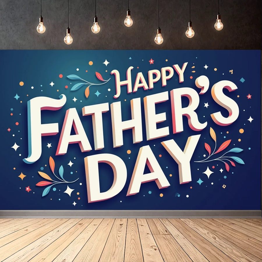 Happy Father’s Day Party Banner – Large 180×110 cm Backdrop